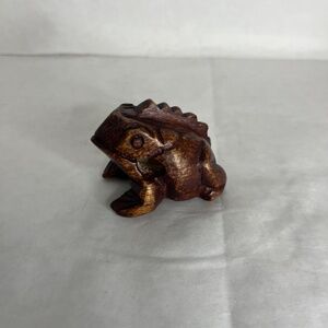 Vintage Natural Chilean Frog/Toad Musical Instrument HandCarved Wooden No Stick